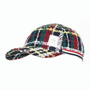THOM BROWNE Multicolored Plaid Textured Cap